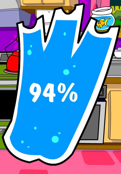 Illustration of water inside of celery